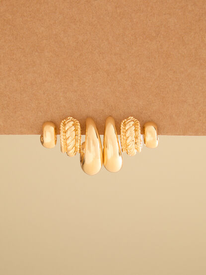 18K Gold Classic Hoop Set - TULLABEE