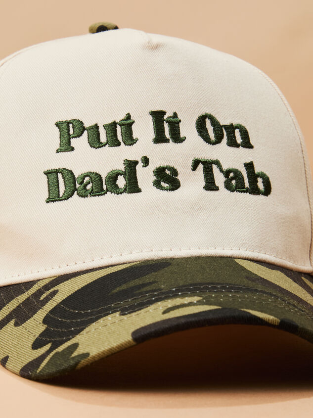 Put it on Dads Tab Trucker Hat Detail 2 - TULLABEE