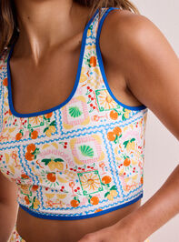 Getaway Postcard Patterned Tank Detail 3 - TULLABEE