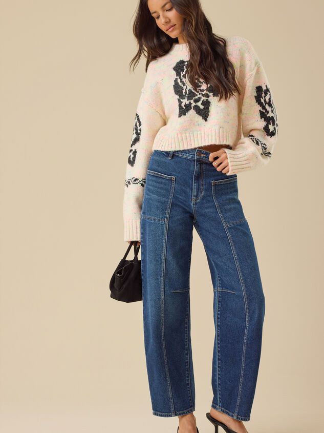 Selina Rose Stitched Sweater Detail 3 - TULLABEE