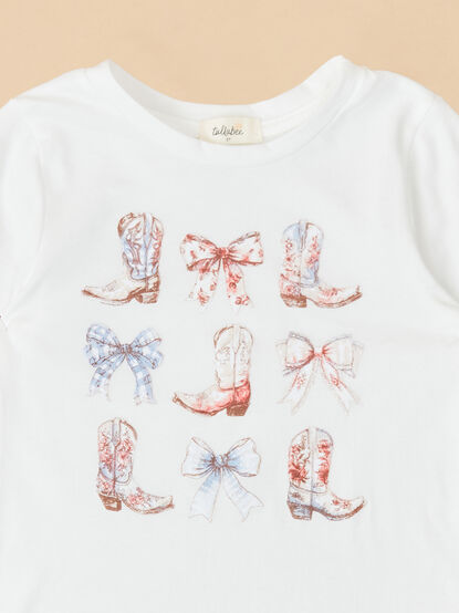 Boots and Bows Graphic Tee - TULLABEE