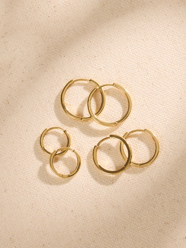 18K Gold Huggie Hoop Set - TULLABEE