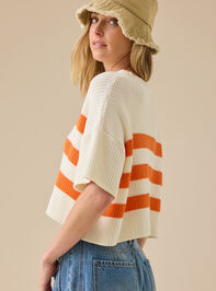 Ricki Striped Boxy Sweater Detail 3 - TULLABEE