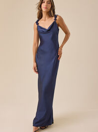 Scarlett Satin Maxi Dress Detail 6 - TULLABEE