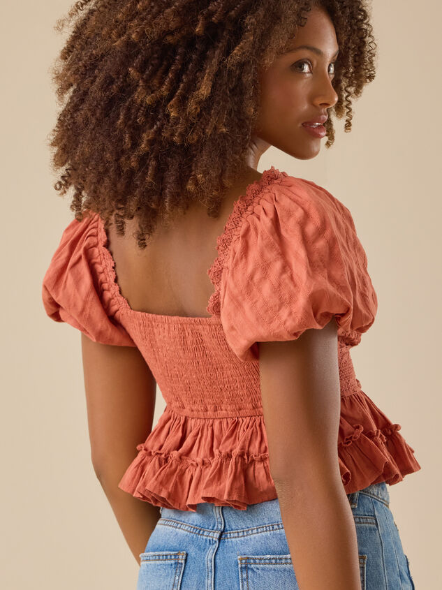 Addison Embroidered Babydoll Top Detail 5 - TULLABEE