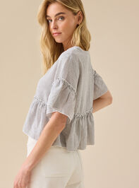 Leyla Stripe Top Detail 3 - TULLABEE