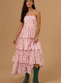 Martha Floral Maxi Dress Detail 3 - TULLABEE