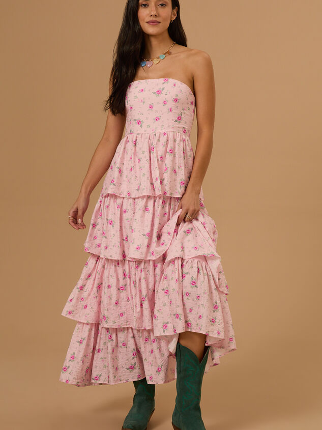Martha Floral Maxi Dress Detail 3 - TULLABEE