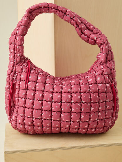 Proficient Floral Quilted Puffer Shoulder Bag - TULLABEE