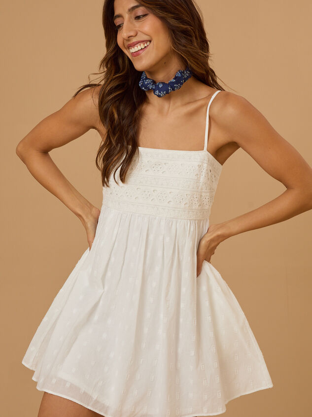 Raleigh Eyelet Mini Dress Detail 2 - TULLABEE