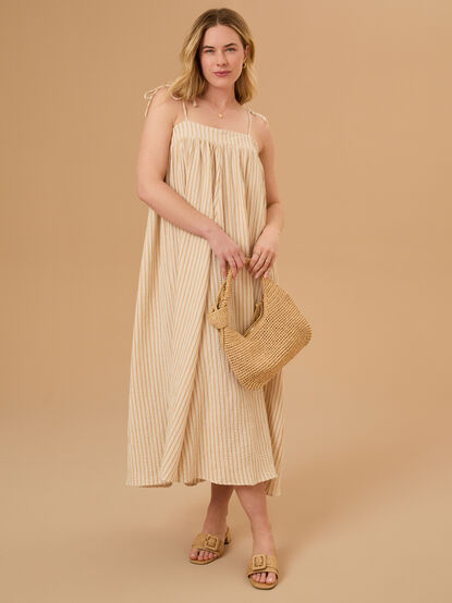 Malea Marigold Striped Mama Dress by Rylee + Cru - TULLABEE