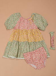 Landon Floral Baby Dress and Headband Set - TULLABEE