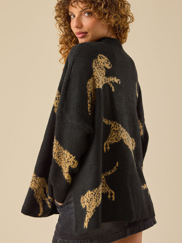 Raven Leopard Sweater Detail 5 - TULLABEE