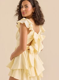 Lola Ribbed Crossover Romper Detail 2 - TULLABEE