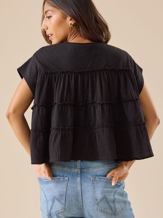 Rebecca Tiered Babydoll Top Detail 3 - TULLABEE