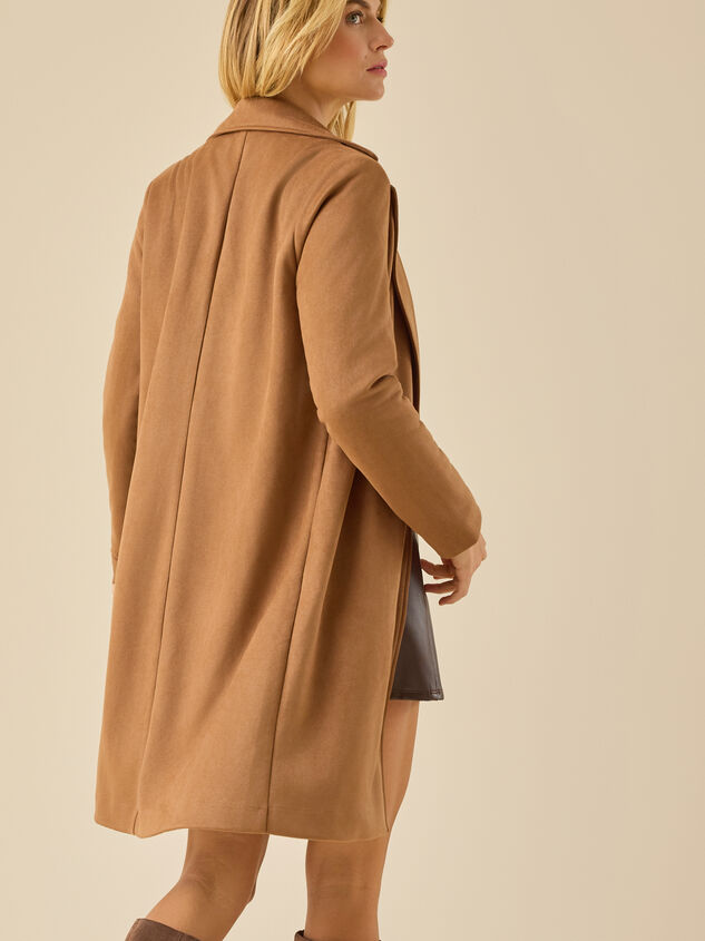 Jana Long Suede Coat Detail 5 - TULLABEE