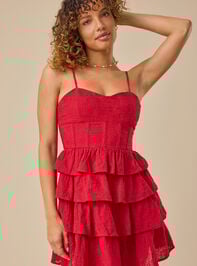 Mary Ruffle Mini Dress Detail 3 - TULLABEE