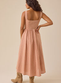 Lenore Drop Waist Midi Dress Detail 4 - TULLABEE
