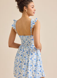 Cary Floral Mini Dress Detail 4 - TULLABEE
