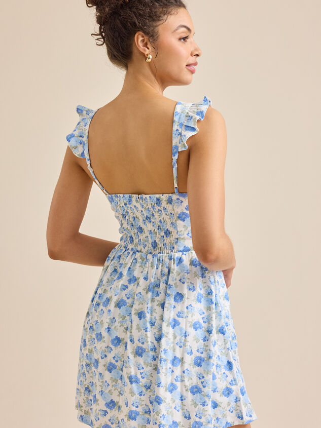 Cary Floral Mini Dress Detail 4 - TULLABEE
