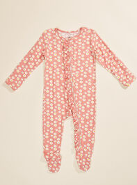 Rose Daisy Ruffle Footed Sleeper - TULLABEE