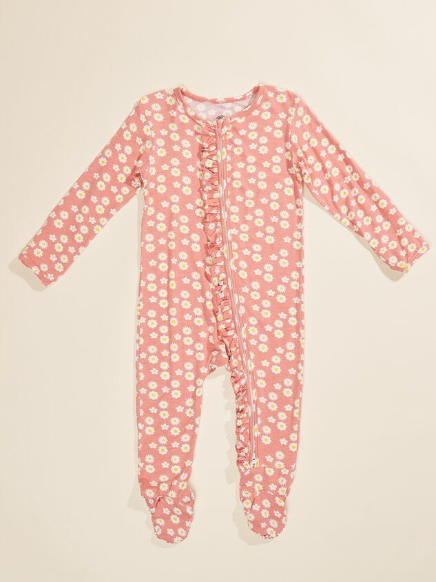 Rose Daisy Ruffle Footed Sleeper - TULLABEE