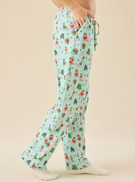 Festive Pups Pajama Pant Detail 4 - TULLABEE