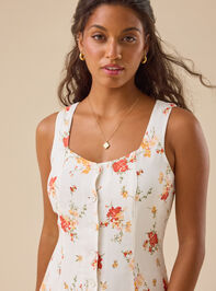 Imogen Floral Maxi Dress Detail 2 - TULLABEE