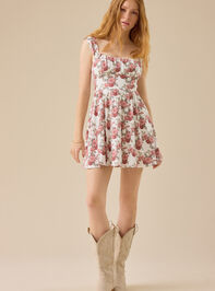 Carlee Floral Mini Dress Detail 4 - TULLABEE