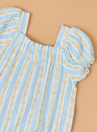 Winnie Mae Stripe Dress & Bloomer Set Detail 2 - TULLABEE