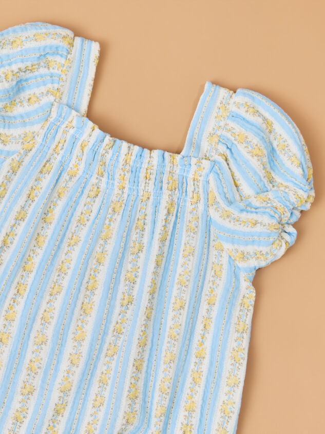 Winnie Mae Stripe Dress & Bloomer Set Detail 2 - TULLABEE