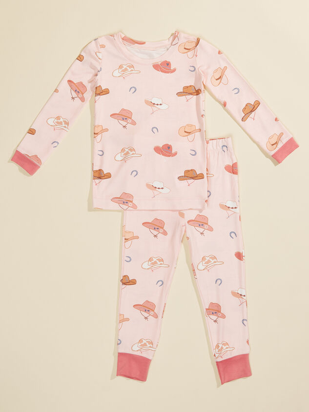 Pink Cowgirl Pajamas Detail 1 - TULLABEE