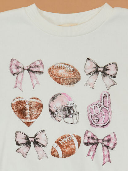 Game Day Grid Bubble Sweatshirt - TULLABEE