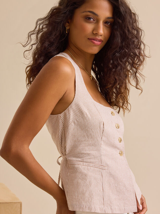 Brenna Tailored Vest Detail 4 - TULLABEE