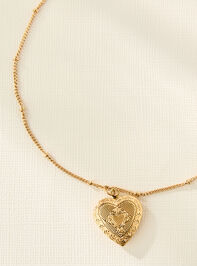 Antique Heart Locket Necklace - TULLABEE