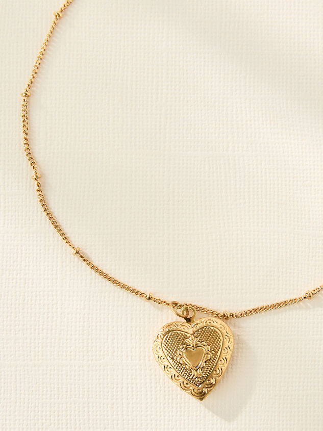Antique Heart Locket Necklace - TULLABEE