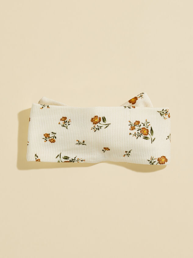Ariana Floral Bow Headband Detail 2 - TULLABEE