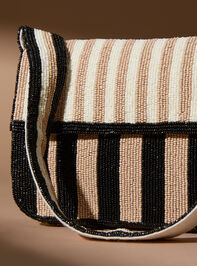 Jordan Striped Beaded Purse Detail 2 - TULLABEE