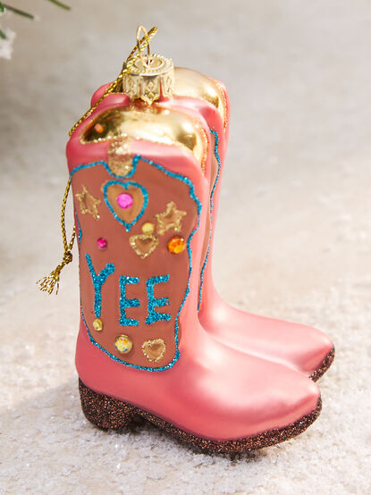Yee Haw Cowboy Boots Ornament - TULLABEE
