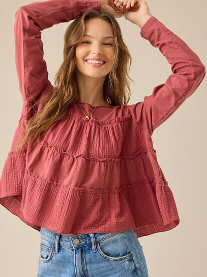 Lila Tiered Babydoll Top - TULLABEE