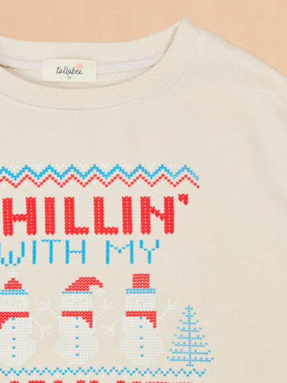 Chillin' With my Snowmies Sweatshirt - TULLABEE