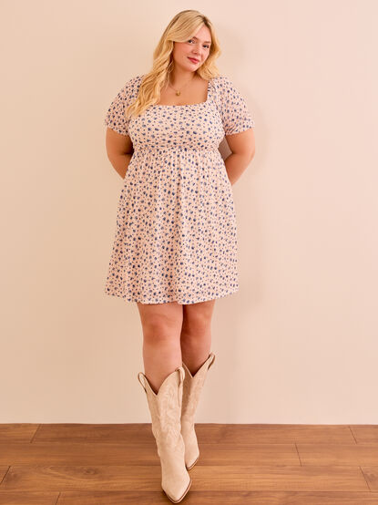 Kara Puff Sleeve Floral Dress - TULLABEE