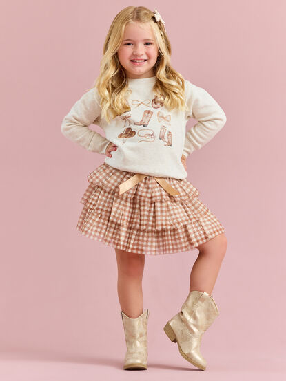Gigi Gingham Bow Tutu - TULLABEE