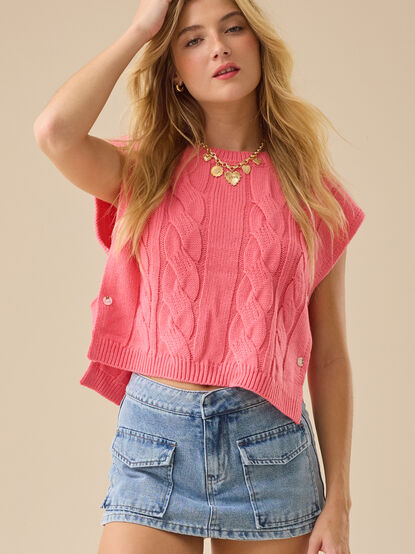 Fallon Denim Mini Skort - TULLABEE