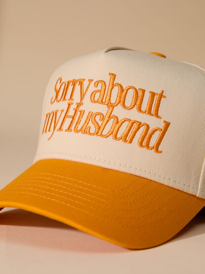 Sorry About My Husband Gameday Trucker Hat - TULLABEE