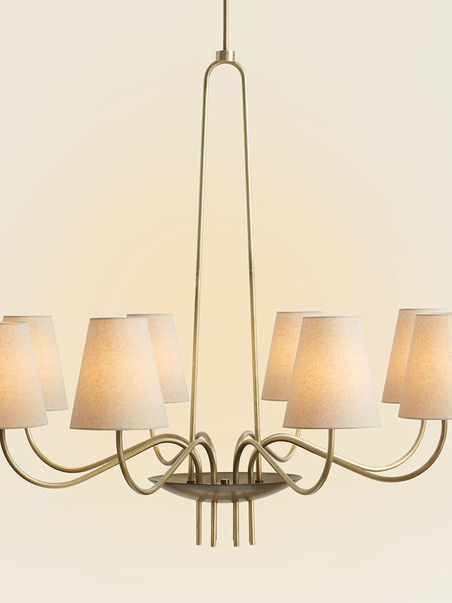 Delanney Linen Chandelier Detail 3 - TULLABEE