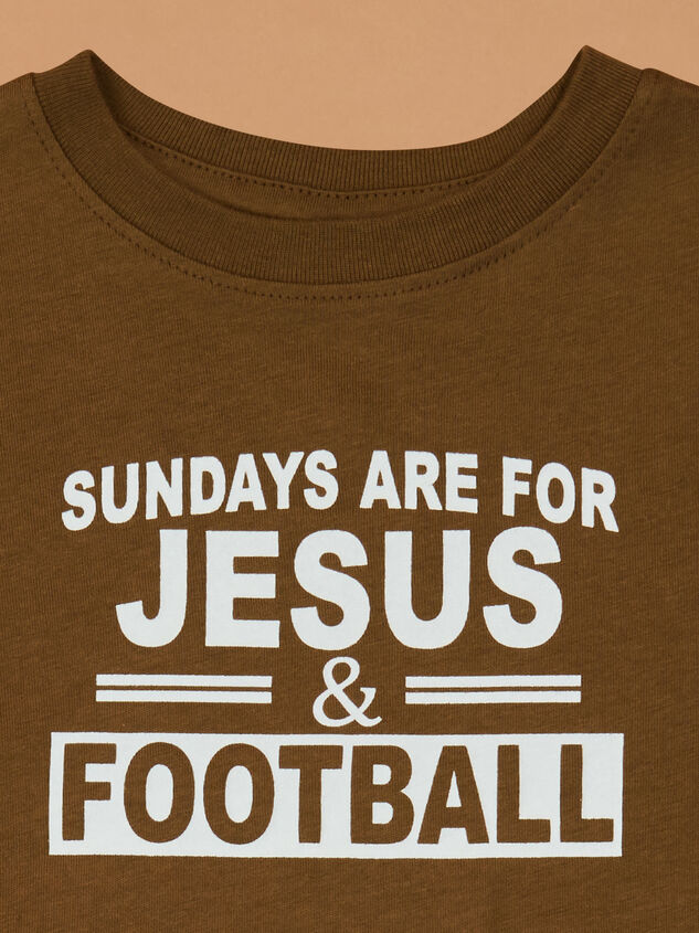 Jesus & Football Tee Detail 2 - TULLABEE