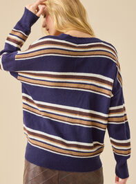 Kayla Oversize Striped Sweater Detail 4 - TULLABEE