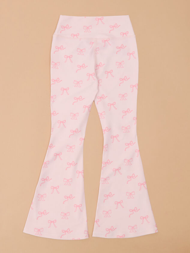 Bows Flare Leggings Detail 3 - TULLABEE