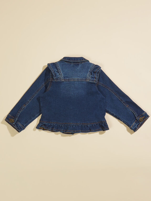 Jullie Ruffle Denim Jacket by MudPie Detail 2 - TULLABEE